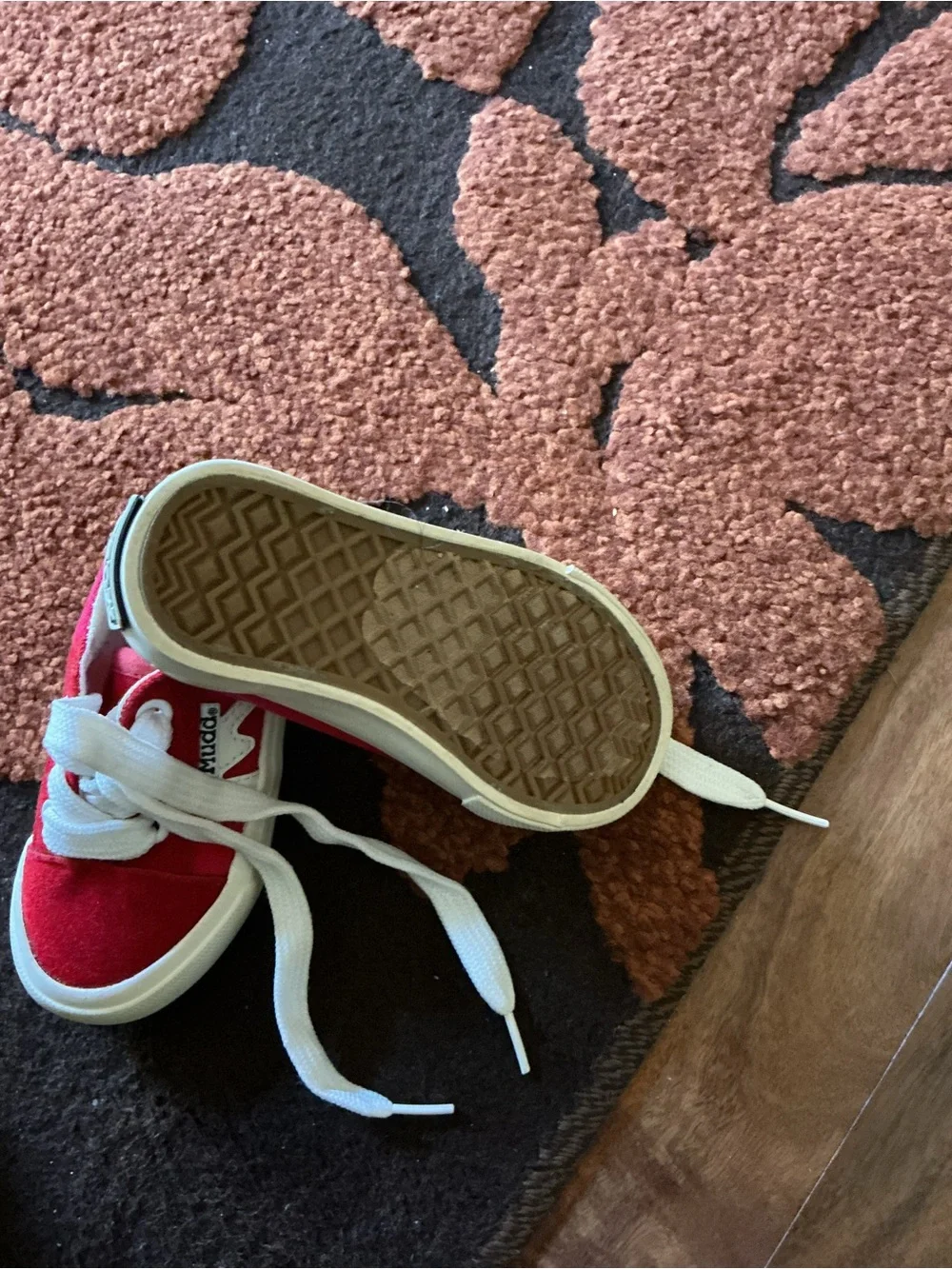 Mudd Kids Bright Red Canvas Sneakers with White Laces